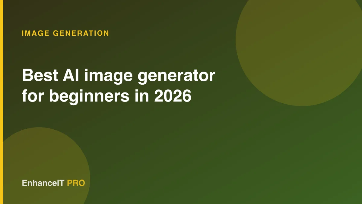 Best AI image generator for beginners in 2026