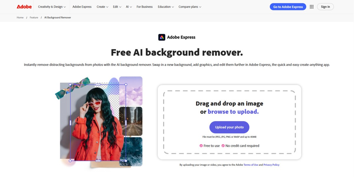 Adobe Express Background Remover