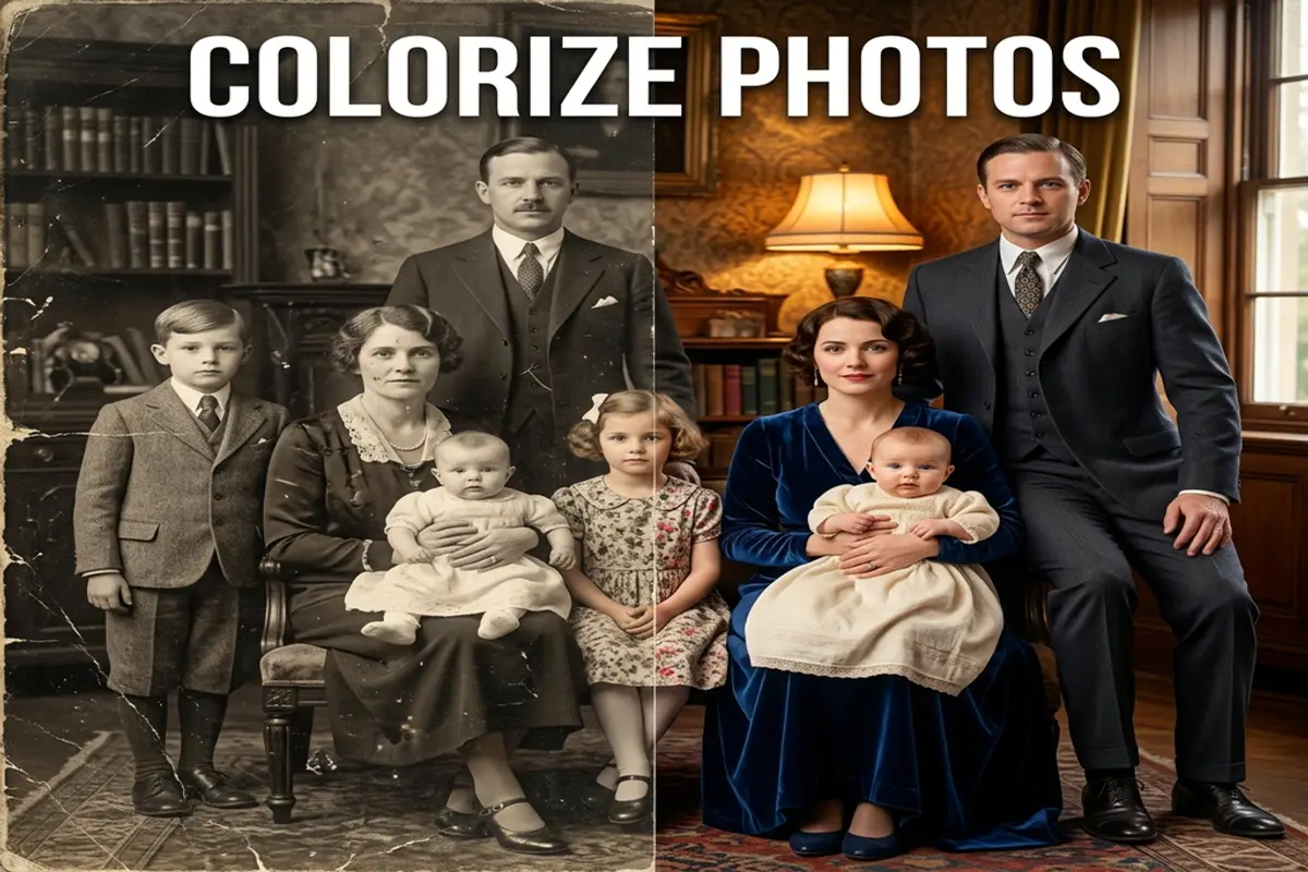 How to colorize black and white family photos