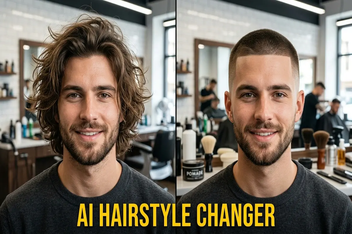 AI hairstyle changer for men: test haircuts online