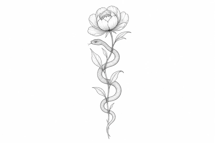 Fine Line tattoo reference variation
