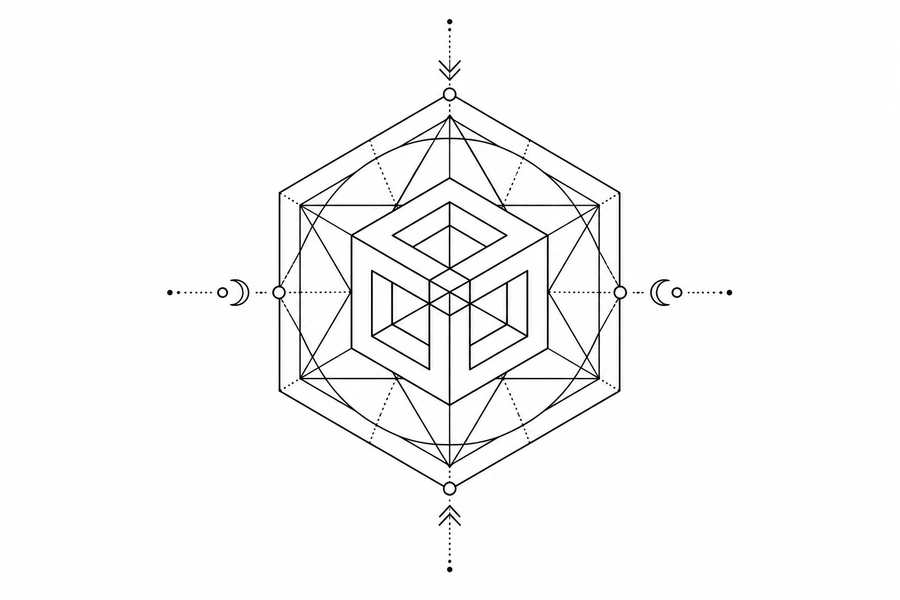 Geometric tattoo reference variation