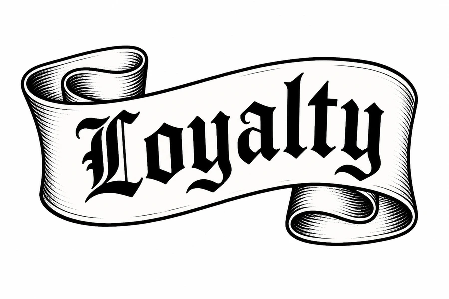 Lettering tattoo design example