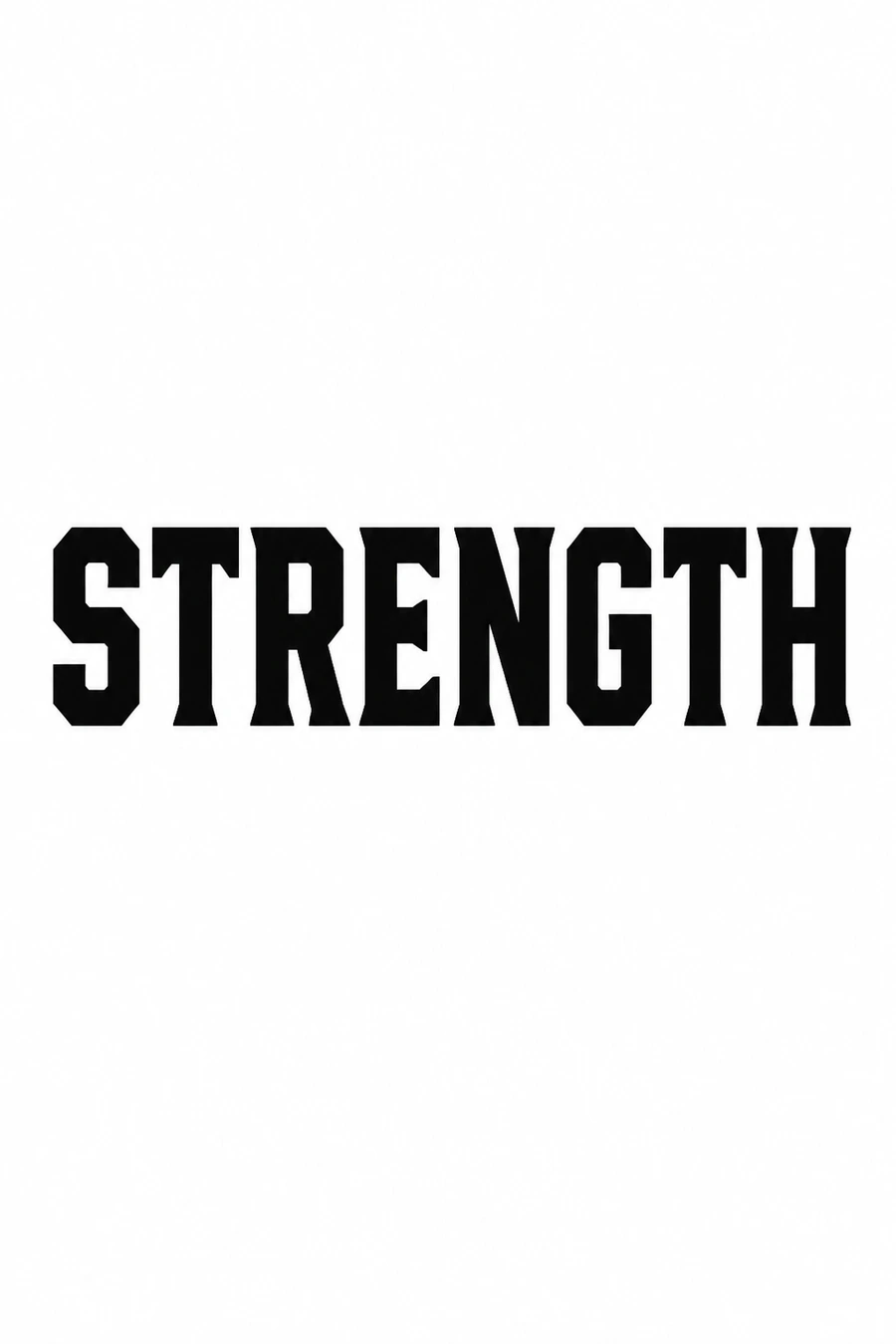 AI lettering tattoo example: Block Strength