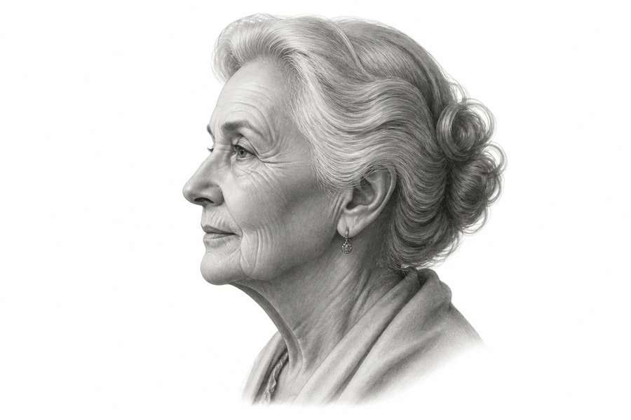 AI portrait tattoo example: Profile Elder