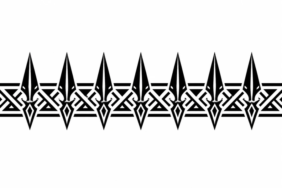 AI tribal tattoo example: Spearhead Band