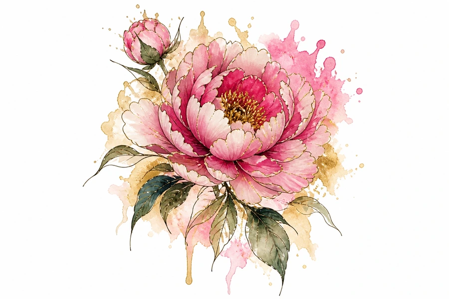 Watercolor tattoo reference variation