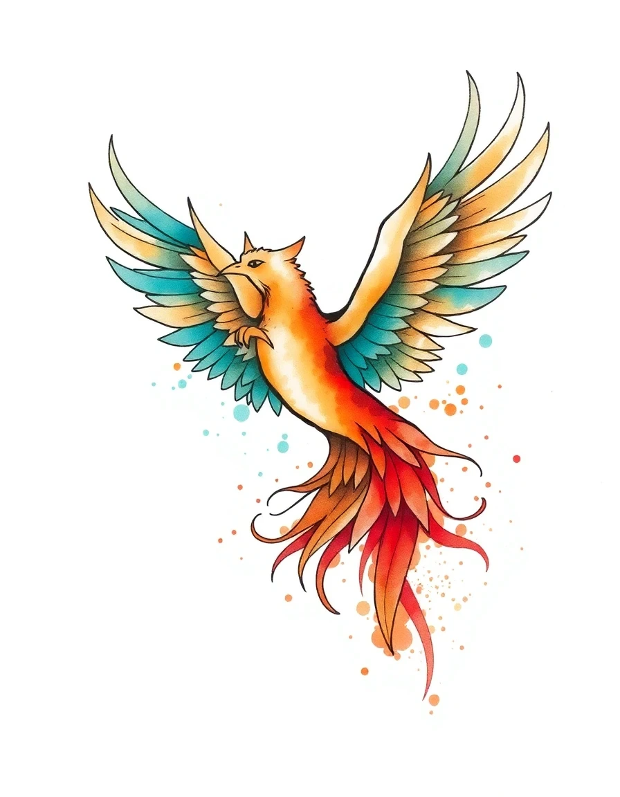 Watercolor Phoenix