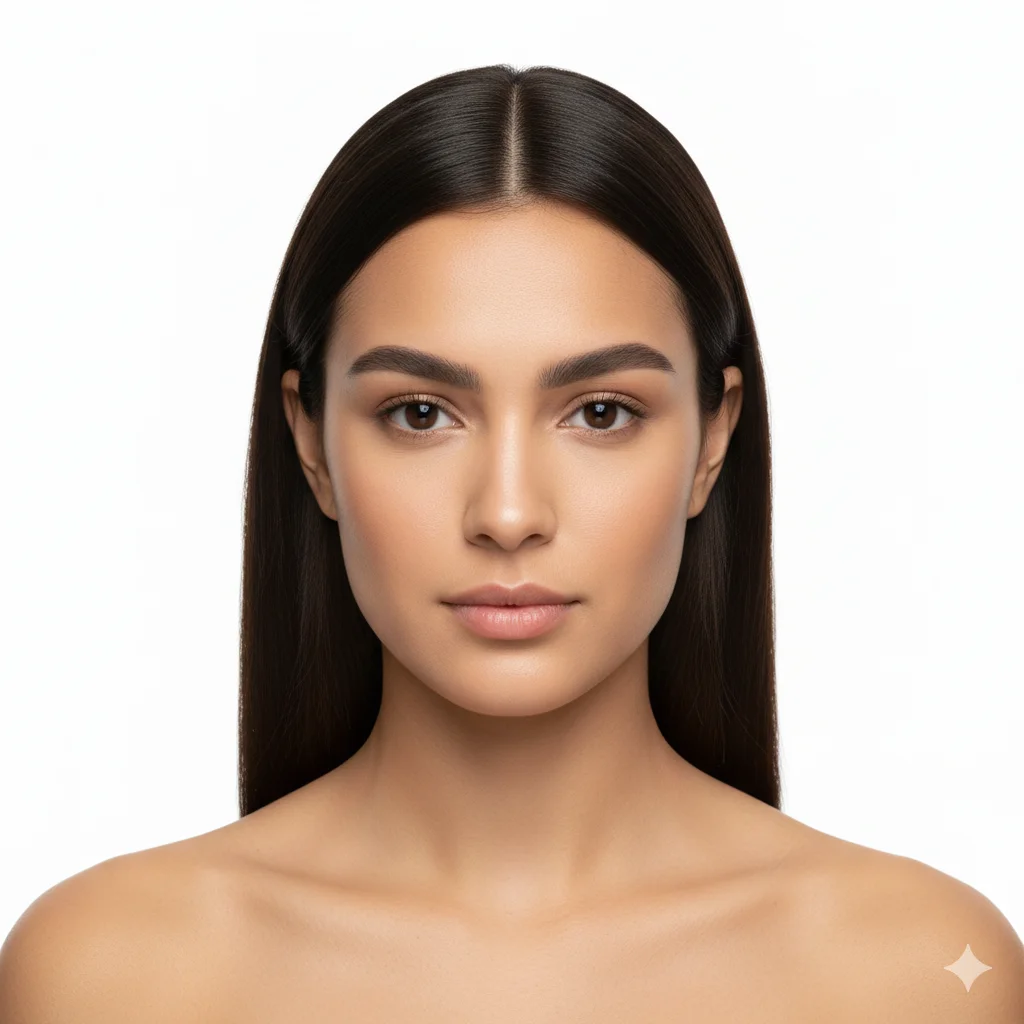 Straight hairstyle